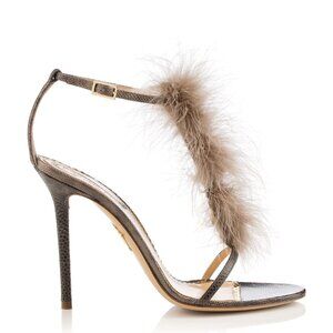 Charlotte Olympia Provocateur heels with ostrich feathers.